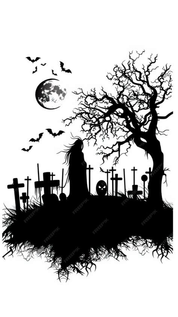 Haunting Halloween Graveyard Silhouettes: Spooky Ambiance For Your Nightmares