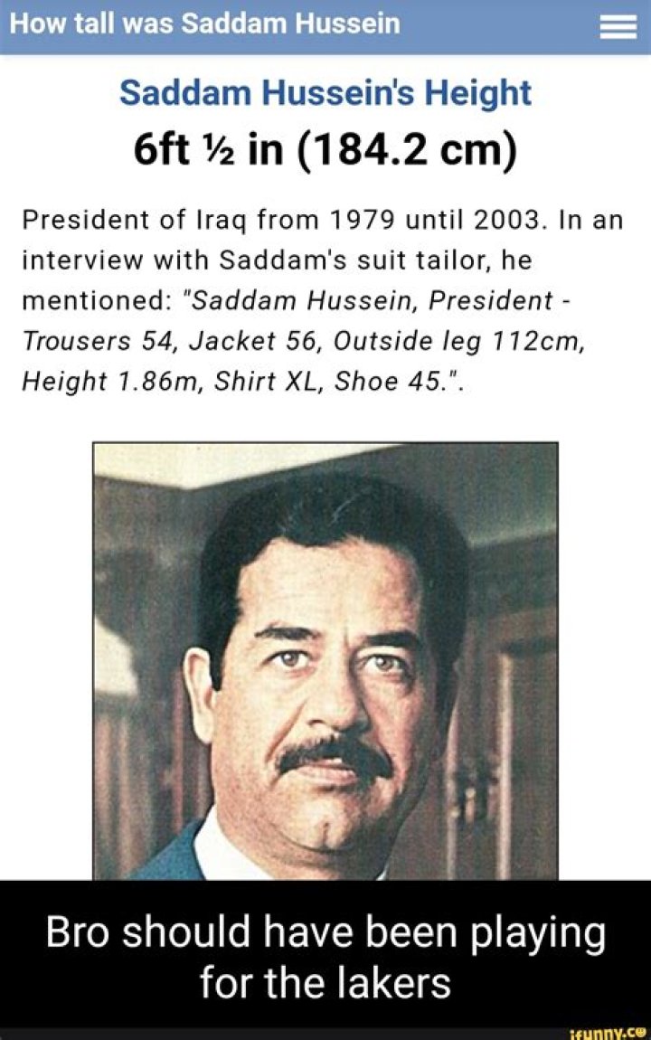 Exploring The Enigma Of Saddam Hussein's Height