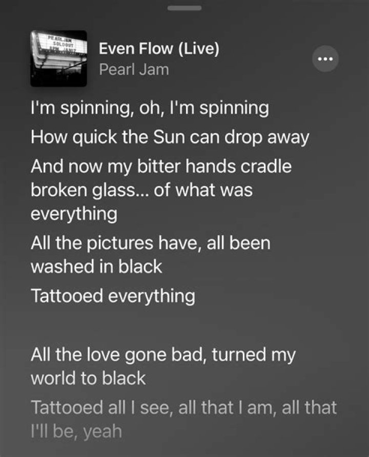 Lyrics To Even Flow |