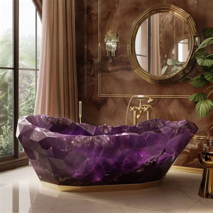 Unveil The Luxurious Oasis: Pink Crystal Bathtub Serenity